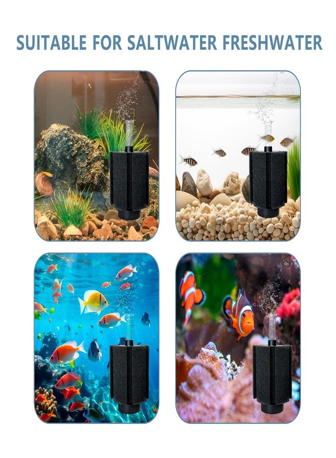 DVHEY 4 Pack 70-80 Gal Aquarium Sponge Filter with Air Stone and Ceramic Filter Media Quiet Fish Tank Filters for Breeding Fry Betta Shrimp Fish Tank with Accessories - Image 5